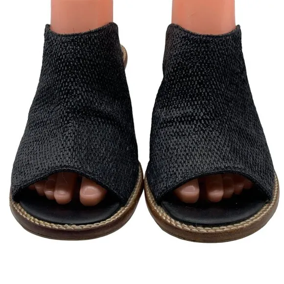 tibi Blane Leather Chunky Block Heel Open Toe Mules Sandals Sz 40.5 US 10.5. #8