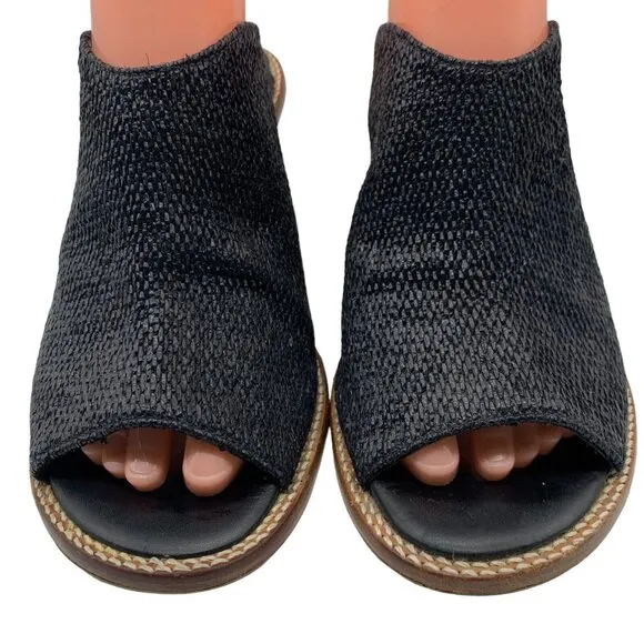 tibi Blane Leather Chunky Block Heel Open Toe Mules Sandals Sz 40.5 US 10.5. #8