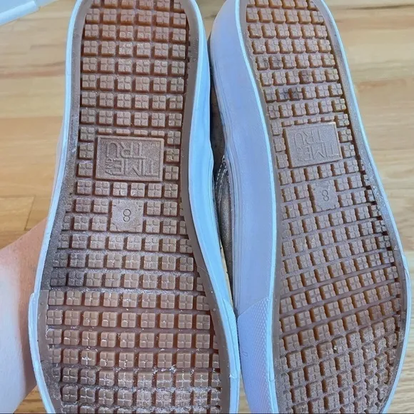 Tie dye sneakers earth tone marbled brown gray black size 8 slip on canvas