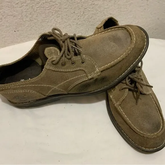 Timberland EarthKeepers 3311A Taupe Suede Moc Toe Loafers Oxfords Shoes Men's 8