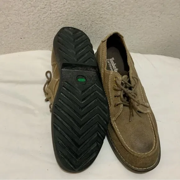 Timberland EarthKeepers 3311A Taupe Suede Moc Toe Loafers Oxfords Shoes Men's 8