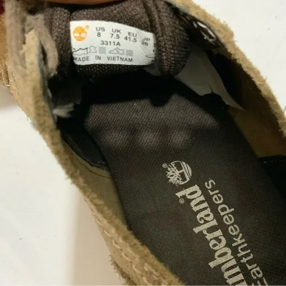 Timberland EarthKeepers 3311A Taupe Suede Moc Toe Loafers Oxfords Shoes Men's 8