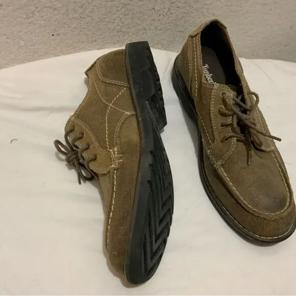Timberland EarthKeepers 3311A Taupe Suede Moc Toe Loafers Oxfords Shoes Men's 8