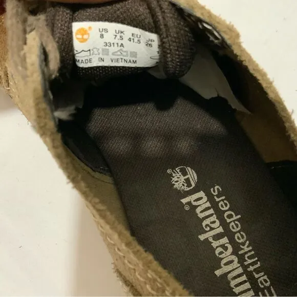 Timberland EarthKeepers 3311A Taupe Suede Moc Toe Loafers Oxfords Shoes Men's 8