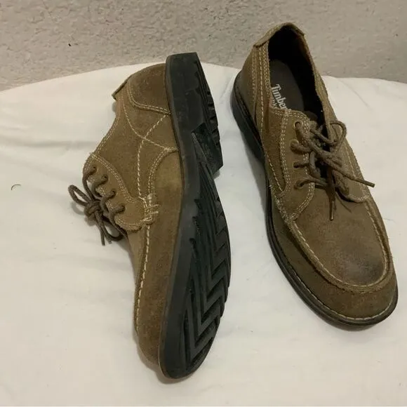 Timberland EarthKeepers 3311A Taupe Suede Moc Toe Loafers Oxfords Shoes Men's 8