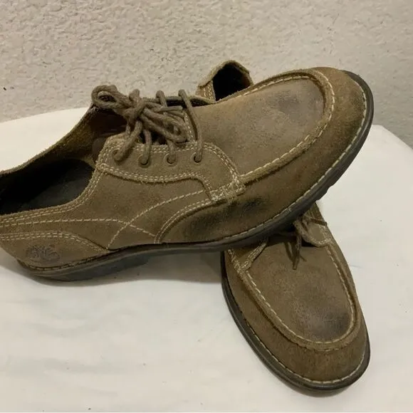 Timberland EarthKeepers 3311A Taupe Suede Moc Toe Loafers Oxfords Shoes Men's 8