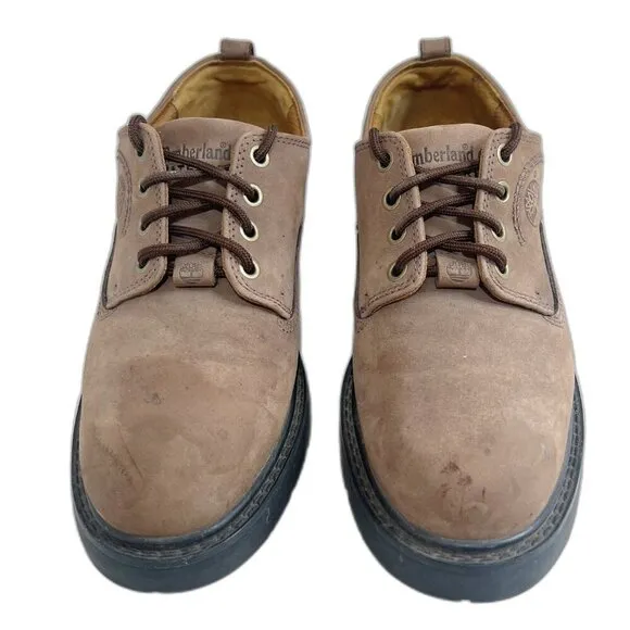 Timberland Men's Stormbuck Waterproof Brown Leather Oxfords Lace Up Size 7.5