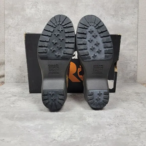 Timberland Pro Alloy Toe‎ Size 5.5 Womens Riveter Slip On Brown Anti-fatigue NWB