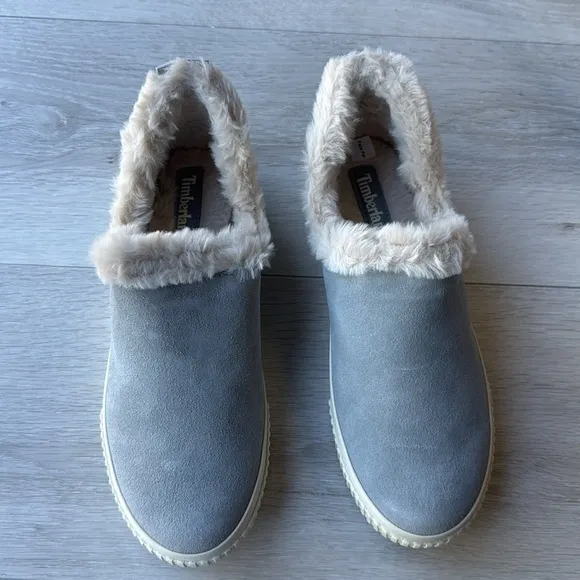 Timberland Warm Lined Slip-Ons Skyla Bay 6.5 gray NWT in box
