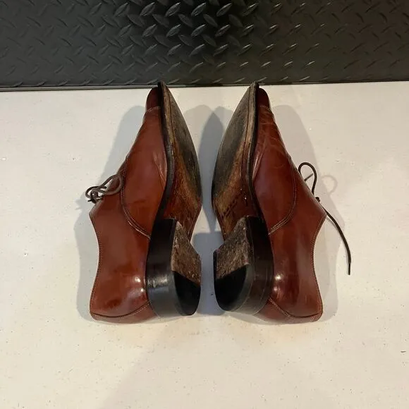 To Boot New York Adam Derrick Italy Cap Toe‎ Oxfords Brown Leather Mens Size 9