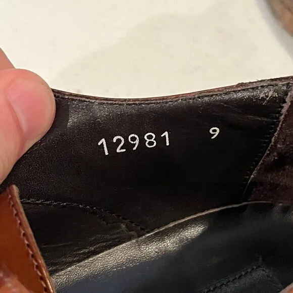 To Boot New York Adam Derrick Italy Cap Toe‎ Oxfords Brown Leather Mens Size 9
