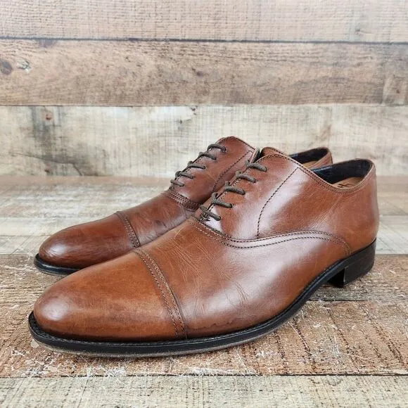 To Boot New York Adam Derrick Men Size 8 Brandon Cognac Cap Toe Oxfords 12981