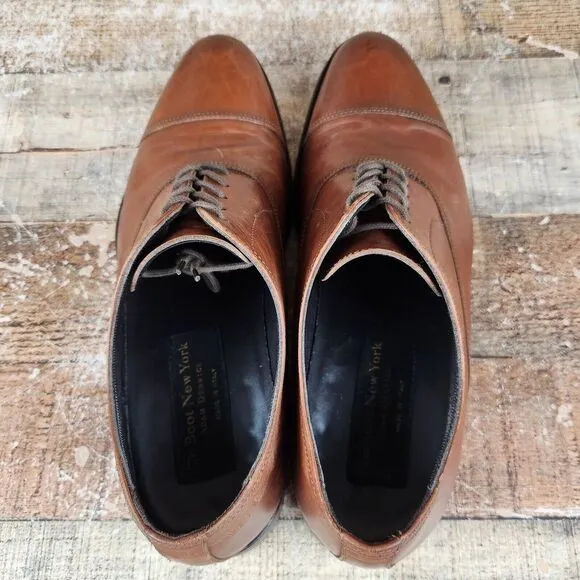 To Boot New York Adam Derrick Men Size 8 Brandon Cognac Cap Toe Oxfords 12981
