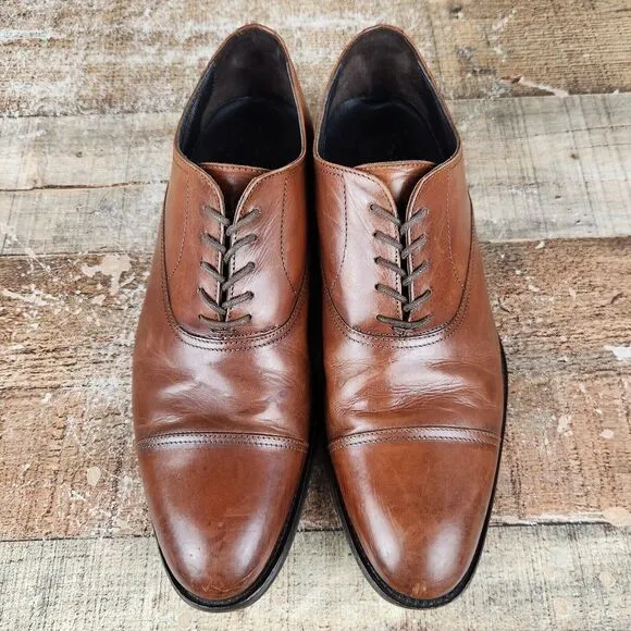 To Boot New York Adam Derrick Men Size 8 Brandon Cognac Cap Toe Oxfords 12981