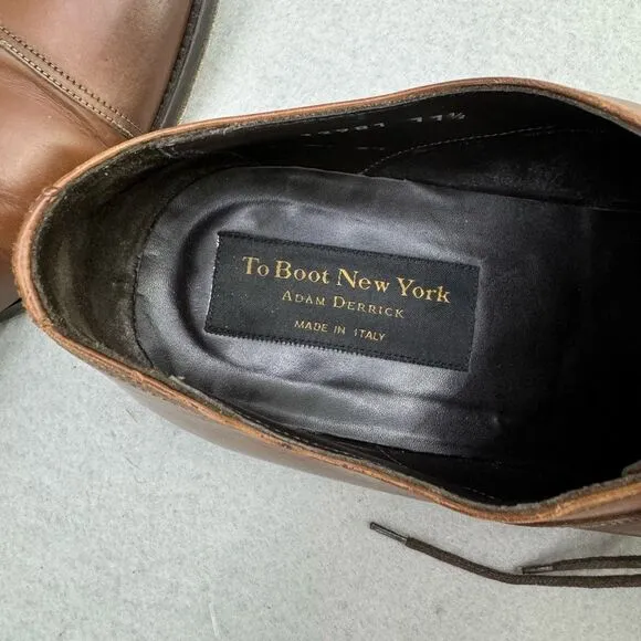 TO BOOT NEW YORK 'Brandon' Brown Leather Cap Toe Oxfords Size US 11.5