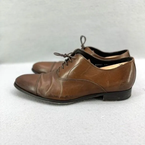 TO BOOT NEW YORK 'Brandon' Brown Leather Cap Toe Oxfords Size US 11.5