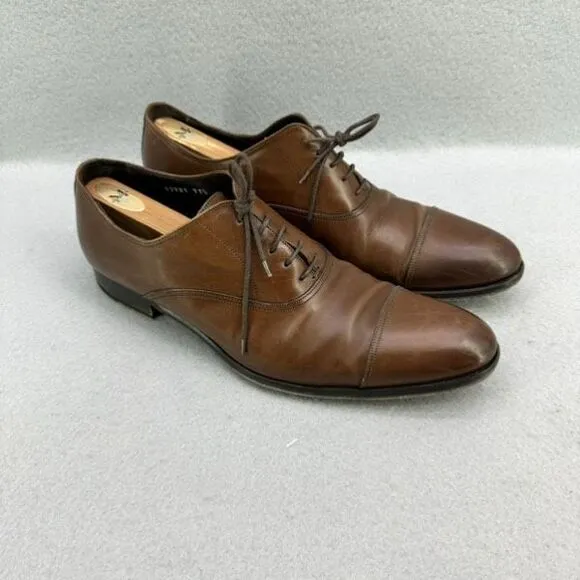 TO BOOT NEW YORK 'Brandon' Brown Leather Cap Toe Oxfords Size US 11.5