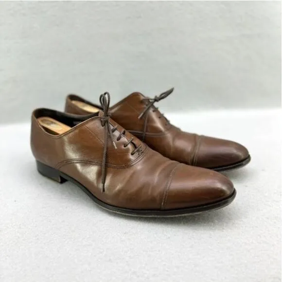 TO BOOT NEW YORK 'Brandon' Brown Leather Cap Toe Oxfords Size US 11.5