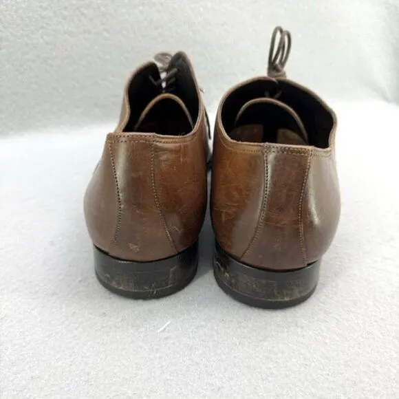 TO BOOT NEW YORK 'Brandon' Brown Leather Cap Toe Oxfords Size US 11.5
