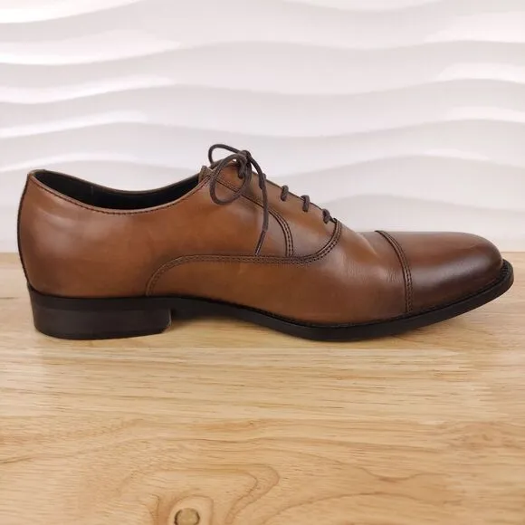 To Boot New York Caufield Oxfords Mens Size‎ 9 M Cuoio Brown Leather Cap Toe