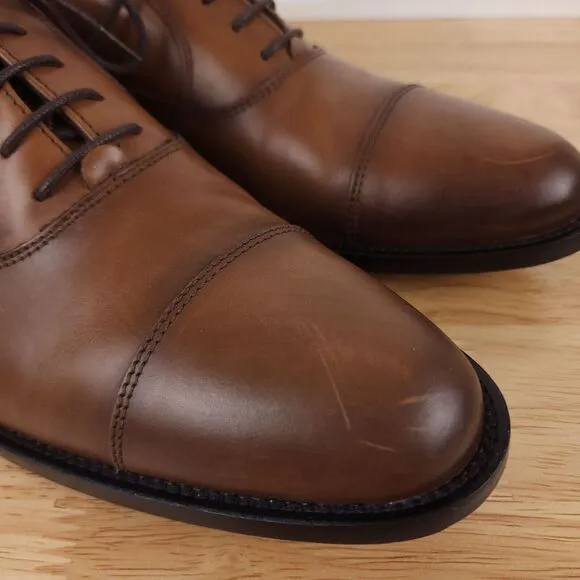 To Boot New York Caufield Oxfords Mens Size‎ 9 M Cuoio Brown Leather Cap Toe