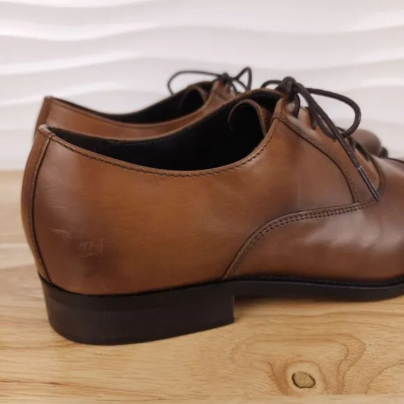 To Boot New York Caufield Oxfords Mens Size‎ 9 M Cuoio Brown Leather Cap Toe