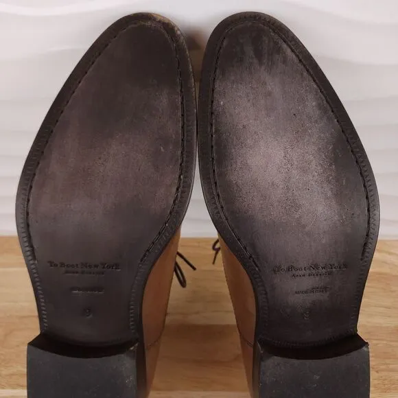 To Boot New York Caufield Oxfords Mens Size‎ 9 M Cuoio Brown Leather Cap Toe