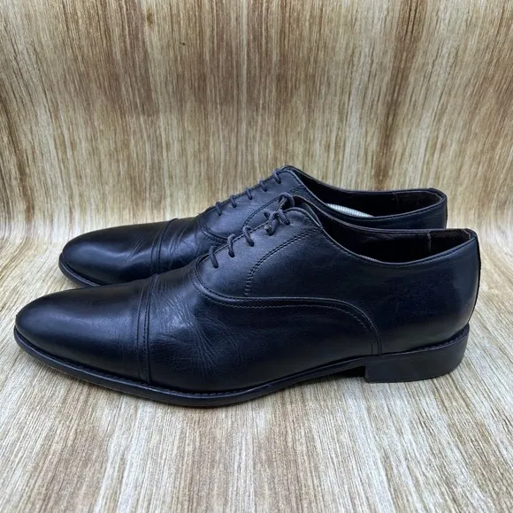 To Boot New York Men's Size 13 Black Cap Toe Oxfords Derby Dress Shoes