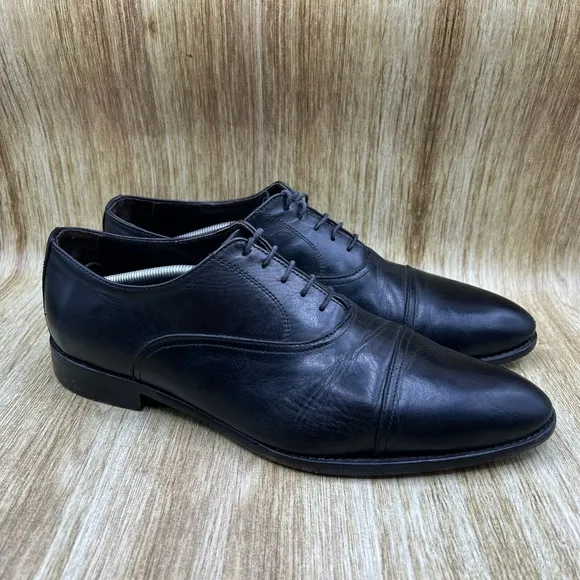 To Boot New York Men's Size 13 Black Cap Toe Oxfords Derby Dress Shoes