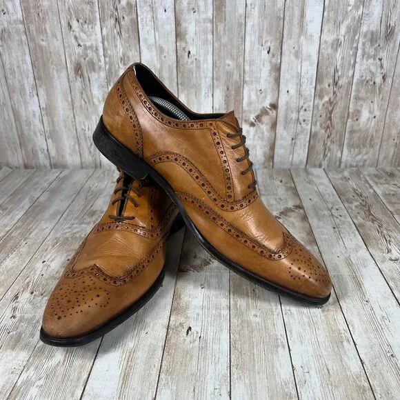 To Boot New York Men's‎ Tan Leather Wingtip Oxfords Brogue Dress Shoes size 11