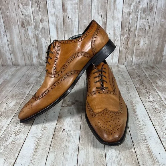 To Boot New York Men's‎ Tan Leather Wingtip Oxfords Brogue Dress Shoes size 11