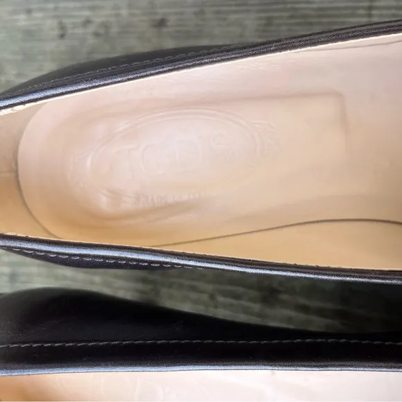 Tod’s Brown Leather Kitten Heels Sz 39