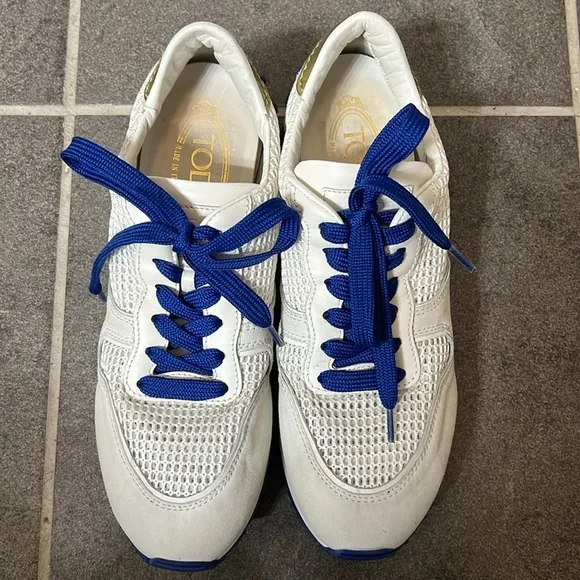 Tod's  women’s Size 8 (39) Suede And Leather-trimmed Shell Sneakers