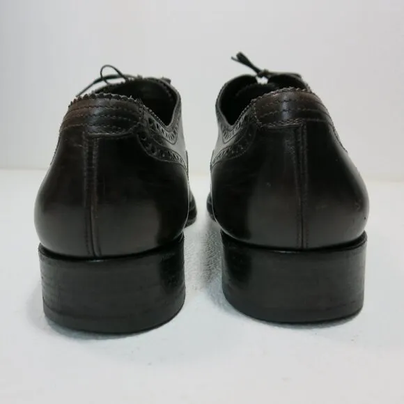 Tom Ford Cap Toe Leather Men's Elegant Dress Shoes Oxfords Footwear Italy Sz 9
