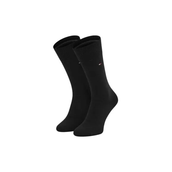Tommy Hilfiger Argyle Crew Socks 2Pack Men Black Underwear