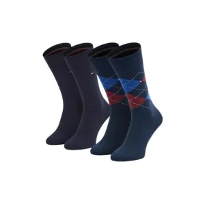 Tommy Hilfiger Crew Socks Argyle Pattern Men Blue Underwear