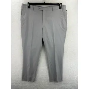 TOMMY HILFIGER Mens Gray Classic Fit Performance Stretch Suit Pants 42x30