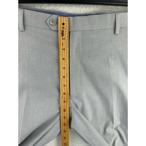 TOMMY HILFIGER Mens Gray Classic Fit Performance Stretch Suit Pants 42x30
