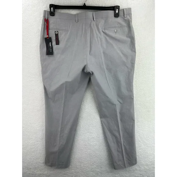 TOMMY HILFIGER Mens Gray Classic Fit Performance Stretch Suit Pants 42x30