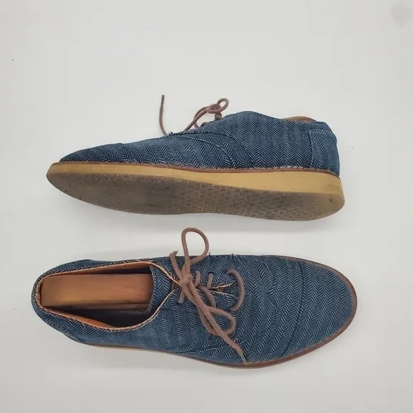 Toms Denim Wingtip Oxfords Men’s Size 8.5M Shoes