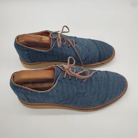 Toms Denim Wingtip Oxfords Men’s Size 8.5M Shoes