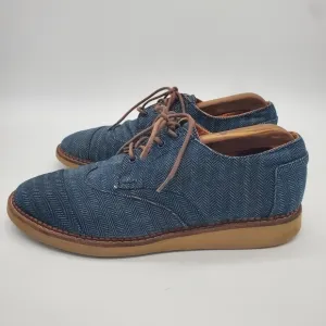 Toms Denim Wingtip Oxfords Men’s Size 8.5M Shoes