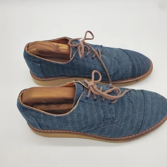 Toms Denim Wingtip Oxfords Men’s Size 8.5M Shoes