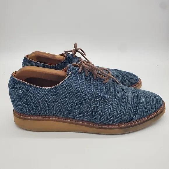 Toms Denim Wingtip Oxfords Men’s Size 8.5M Shoes