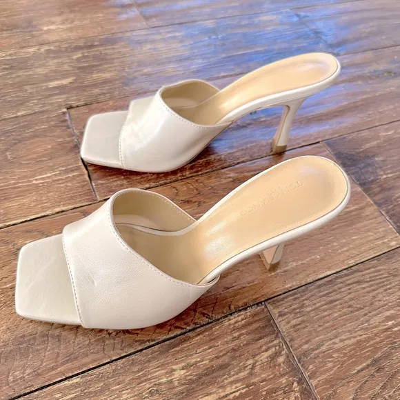 Tony Bianco Clara Mule Sz 5 Vanilla Leather
