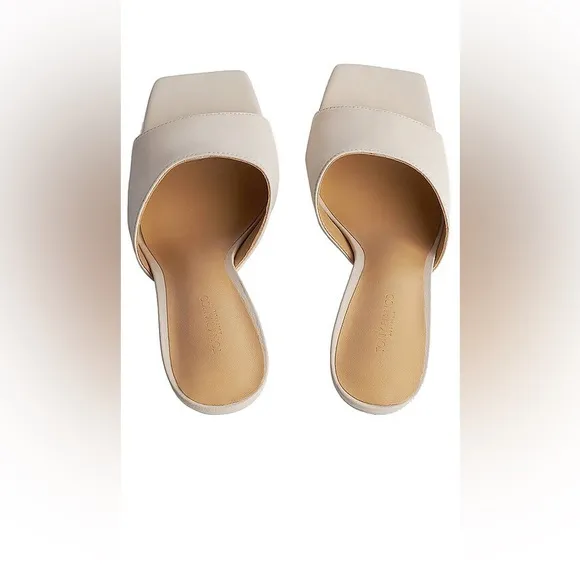 Tony Bianco Clara Mule Sz 5 Vanilla Leather