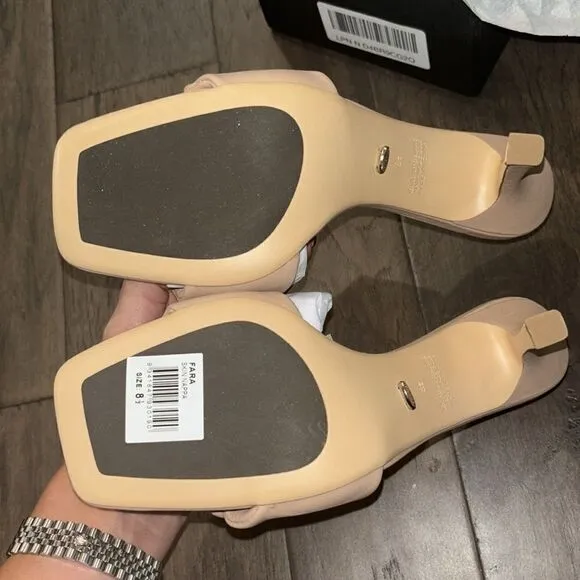 TONY BIANCO Fara Heel in Skin Nappa Sz 8.5 NIB