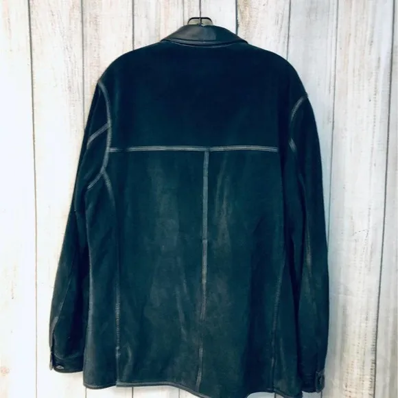 TORRAS LAMBSKIN LEATHER SUEDE NAVY MEN'S JACKET 44