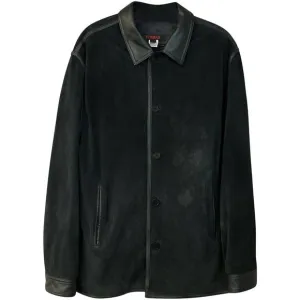 TORRAS LAMBSKIN LEATHER SUEDE NAVY MEN'S JACKET 44