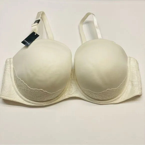 Torrid Bombshell Everyday Strapless Convertible Push Up Bra Plus Size 40DDD NEW